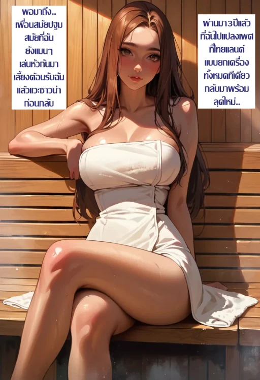 ปก สาวดุ้นกับลุงขี้เมา ณ ห้องซาวน่า - ลุคใหม่หลังแปลงเพศ